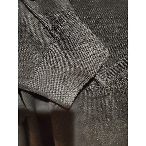 LACOSTE size 9 mens black cotton V neck pullover sweater 2xl 3xl 4xl - Picture 3 of 5